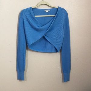 Twisted Cropped Blue Top